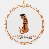 Abschluss Leopard Milestone Ornament (Hinten)