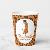 Abschluss Leopard-Papiertasse Pappbecher (Rückseite)
