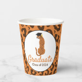 Abschluss Leopard-Papiertasse Pappbecher (Vorderseite)