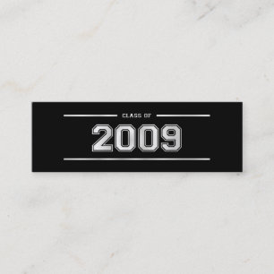 Abschluss-Lesezeichen kardiert - 2009 - Mini Visitenkarte