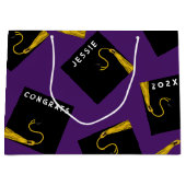 Abschluss Lila große Geschenktasche Geschenktüte (Vorderseite)