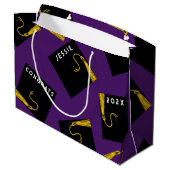 Abschluss Lila große Geschenktasche Geschenktüte (Rückseite Schrägansicht)