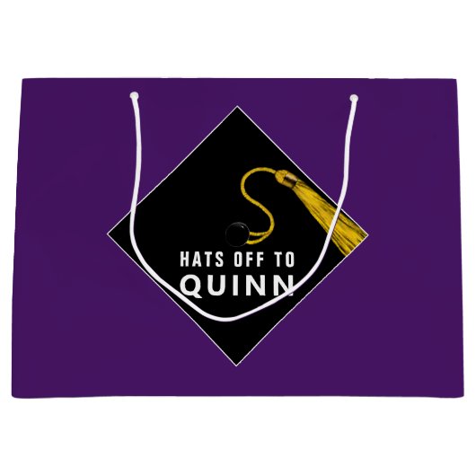 Abschluss Lila Große Geschenktüte (Vorderseite)