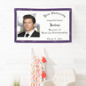 Abschluss, Lila, Imitate Silberfolie, kundenspezif Banner (Insitu)