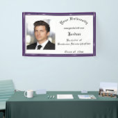 Abschluss, Lila, Imitate Silberfolie, kundenspezif Banner (Messeveranstaltung)