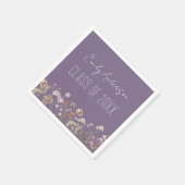 Abschluss Lila Wildblume Boho Grad Serviette (Ecke)