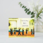 Abschluss Line Up-Foto Save the Date Postkarte (Stehend Vorderseite)