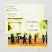 Abschluss Line Up-Foto Save the Date Postkarte (Vorne/Hinten)