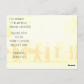 Abschluss Line Up-Foto Save the Date Postkarte (Rückseite)