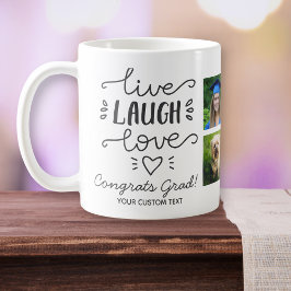 Abschluss Live Lagh Liebe Graduate Foto Collage Kaffeetasse