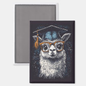 Abschluss Llama Illustration Magnet (Vorderseite/Rückseite)