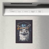 Abschluss Llama Illustration Magnet (In Situ (Geschirrspüler))