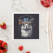 Abschluss Llama Illustration Serviette (Beispiel)