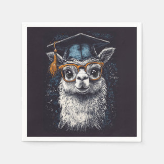 Abschluss Llama Illustration Serviette