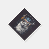 Abschluss Llama Illustration Serviette (Ecke)