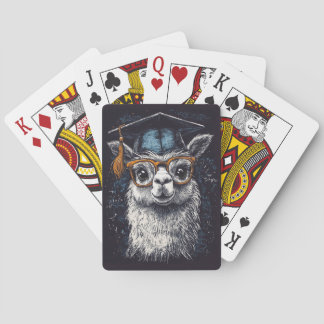 Abschluss Llama Illustration Spielkarten