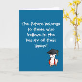 Abschluss Llama Karte (Gelbe Blume)