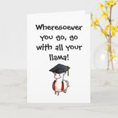 Abschluss Llama Karte (Gelbe Blume)