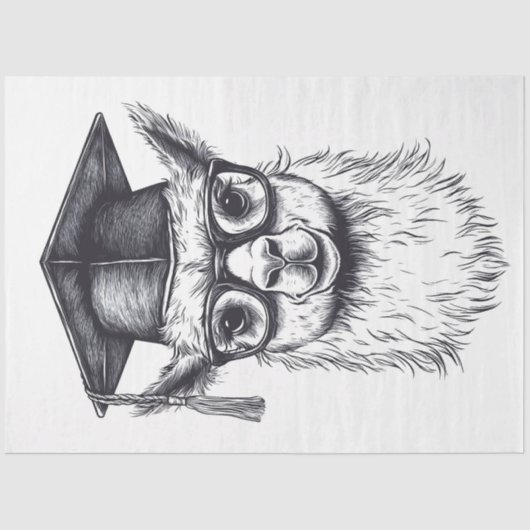 Abschluss Llama Seidenpapier (Vorderseite)