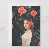 Abschluss Luau Ananas Tropisch mit Foto Einladung (Rückseite)