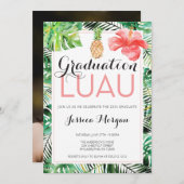 Abschluss Luau Ananas Tropische Einladung (Vorne/Hinten)