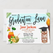Abschluss Luau Celebration Einladung (Vorderseite)