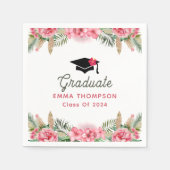 Abschluss Luau der Blumenklasse 2024 Absolvent Serviette (Vorderseite)