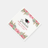 Abschluss Luau der Blumenklasse 2024 Absolvent Serviette (Ecke)