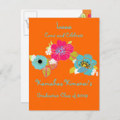 Abschluss Luau Einladungen/DIY Hintergrund Einladungspostkarte (Vorne/Hinten)