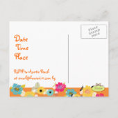 Abschluss Luau Einladungen/DIY Hintergrund Einladungspostkarte (Rückseite)