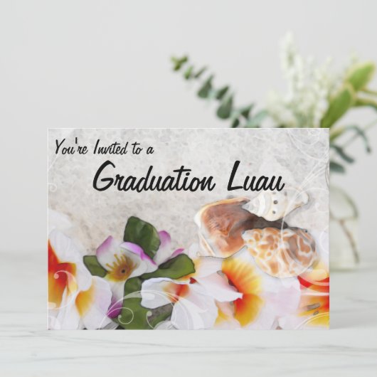 Abschluss Luau Open House Einladung (Stehend Vorderseite)