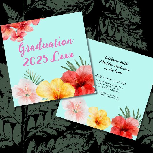 Abschluss Luau Party Einladung