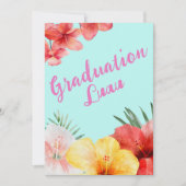 Abschluss Luau Party Einladung (Vorderseite)