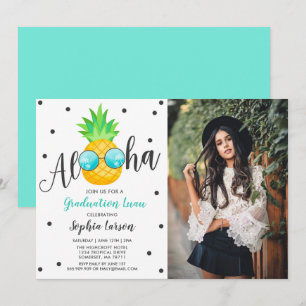 Abschluss Luau Party Einladung Ananas Grad