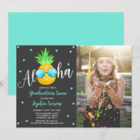 Abschluss Luau Party Einladung Ananas Grad