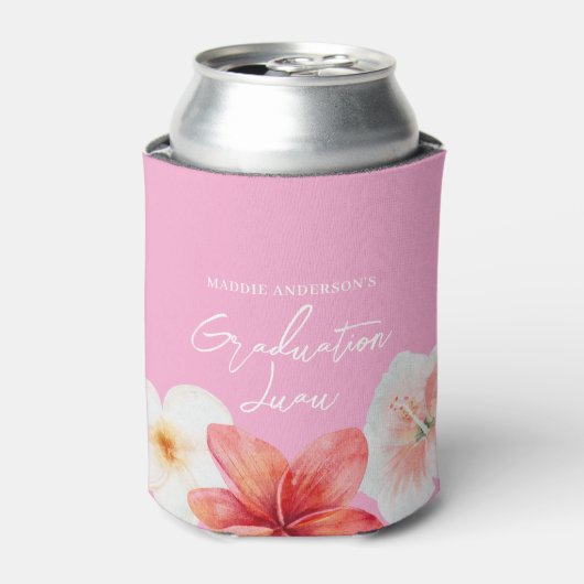 Abschluss Luau Tropical Blume Paper Plate Dosenkühler (Kanne Vorderseite)