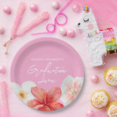 Abschluss Luau Tropical Blume Paper Plate Pappteller (Party)