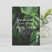 Abschluss Luau Tropical Palm Leaf Einladung (Stehend Vorderseite)