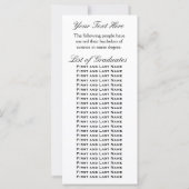 Abschluss Luncheon Simple Typografy (Rückseite)