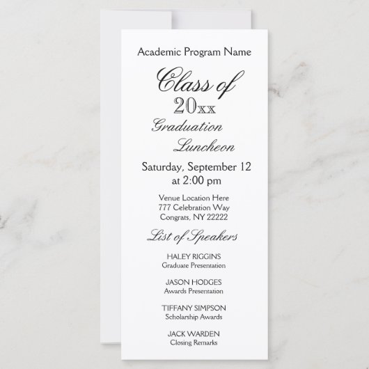 Abschluss Luncheon Simple Typografy (Vorderseite)