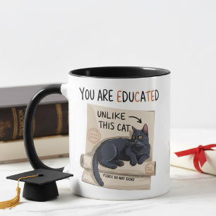 Abschluss Lustige Katze College Master-Abschluss P Tasse