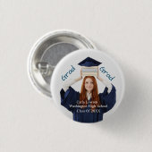 Abschluss Mädchen benutzerdefinierte Foto einfache Button (Vorne & Hinten)