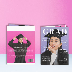 Abschluss Magazine Einladung Fun Moderne Broschüre