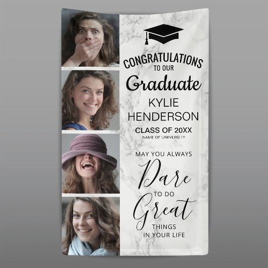 Abschluss Marble Foto 2025 Class Year Banner