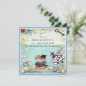 Abschluss-Märchenland-Tee-Party Einladung (Stehend Vorderseite)