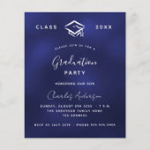 Abschluss Marineblau 2024 Haushaltseinladung Flyer (Vorne)