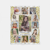 Abschluss | Marmorgold Fleecedecke (Vorderseite)