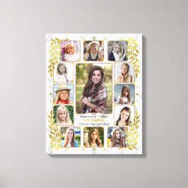 Abschluss | Marmorgold Leinwanddruck