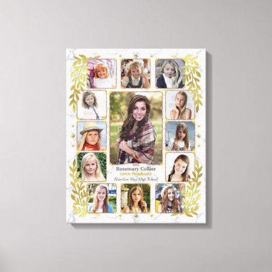 Abschluss | Marmorgold Leinwanddruck (Vorderseite)