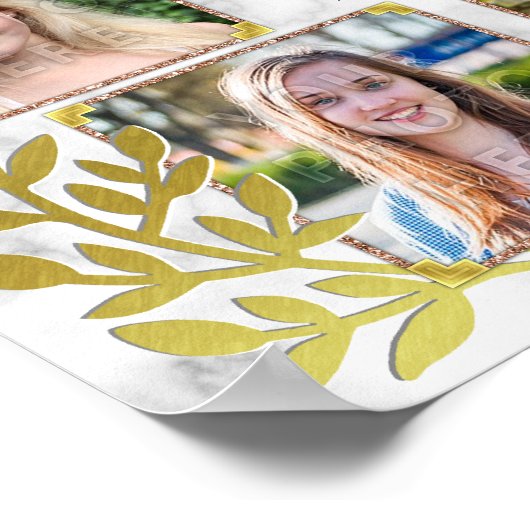 Abschluss | Marmorgold Poster (Ecke)